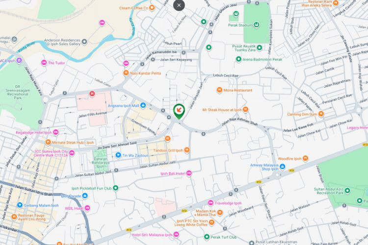 Map - Free Standing Billboard at Jalan Hospital / Jalan Ghazali, Ipoh, Perak (near Angsana Ipoh Mall)