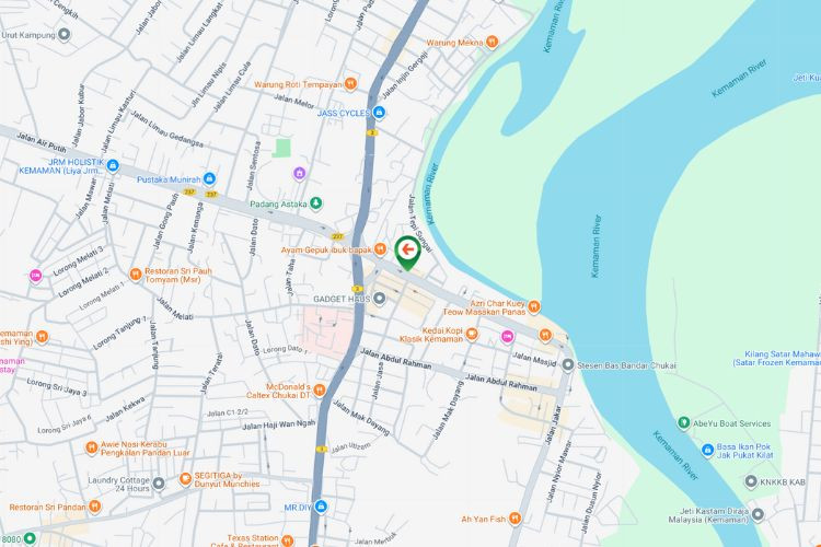 Map - Wall-Banner Billboard at Jalan Sulaimani, Chukai, Terengganu