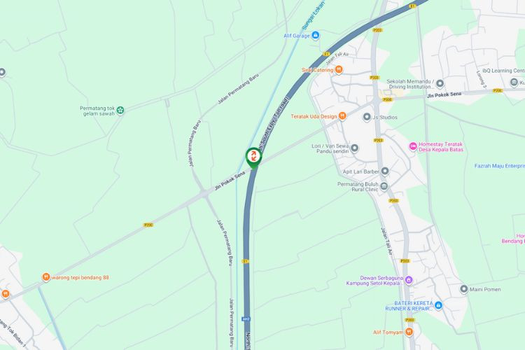 Map - Overhead Bridge Billboard at NSE KM126.5, Kepala Batas, Penang