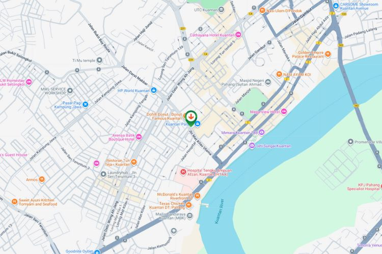Map - Free Standing Billboard at Jalan Penjara / Jalan Haji Abdul Rahman, Kuantan, Pahang (near Kuantan Parade)