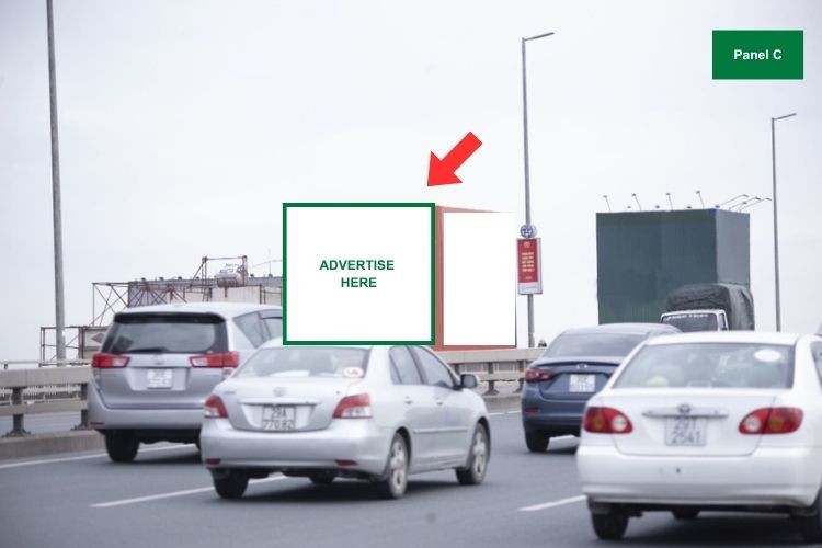 Wall-mounted Pano Billboard at Nhat Tan Bridge, Dong Anh, Ha Noi City
