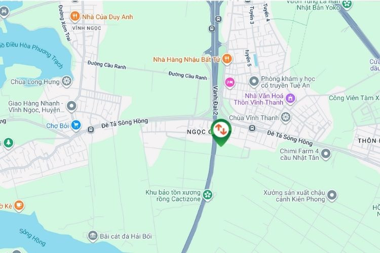 Map - Wall-mounted Pano Billboard at Nhat Tan Bridge, Dong Anh, Ha Noi City