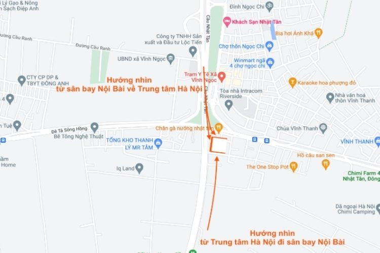 Map - Wall-mounted Pano Billboard at Nhat Tan Bridge, Dong Anh, Ha Noi City