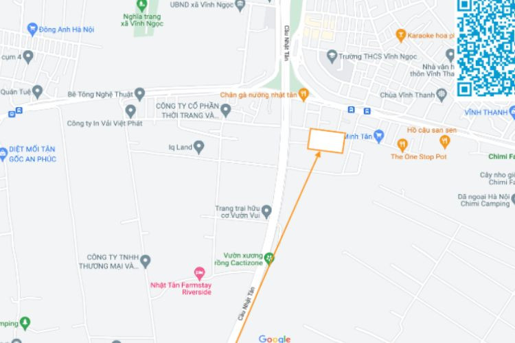 Map - Horizontal Wall-mounted Pano Billboard at Nhat Tan Bridge, Dong Anh, Ha Noi City