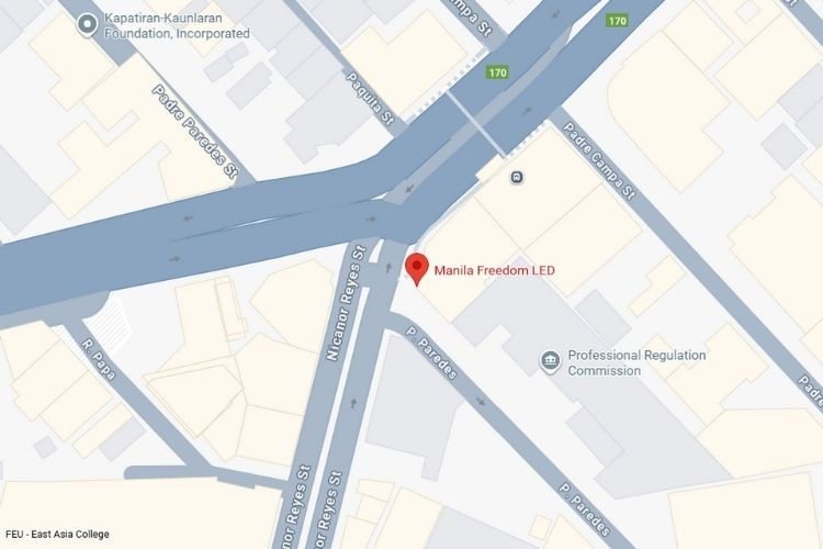 Map - Horizontal Digital Screen Billboard at Lerma St. cor. Nicanor Reyes St., Manila, Metro Manila (On top of Laperal Building Morayta)