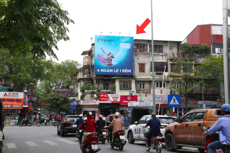 Day view - Wall-mounted Pano Billboard at Ngo Thi Nham – Nguyen Cong Tru Intersection, Hai Ba Trung, Ha Noi City
