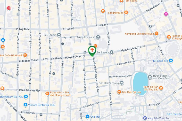 Map - Wall-mounted Pano Billboard at Ngo Thi Nham – Nguyen Cong Tru Intersection, Hai Ba Trung, Ha Noi City