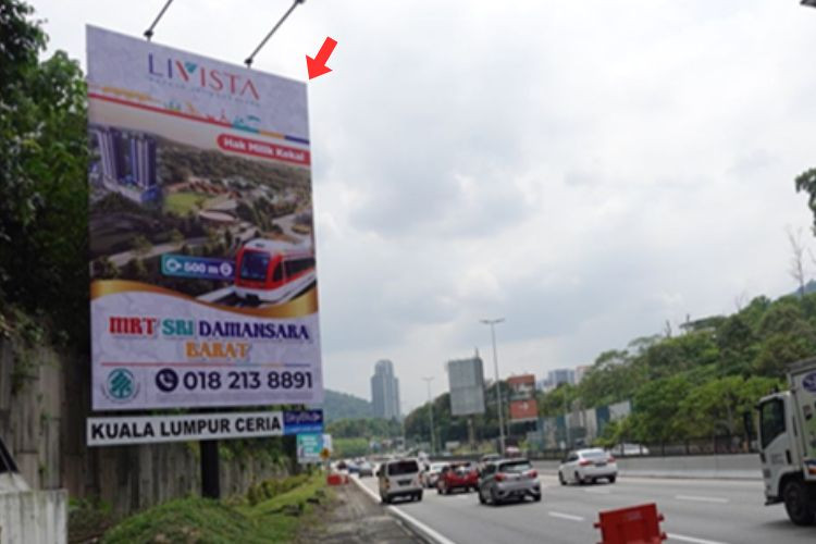 Vertical Minipole Billboard at LDP Highway KM0.6, Bandar Menjalara, Petaling Jaya, Selangor