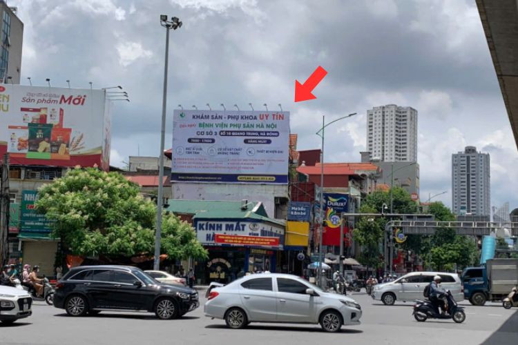 Wall-mounted Pano Billboard at 410 Quang Trung Street, Ha Noi City