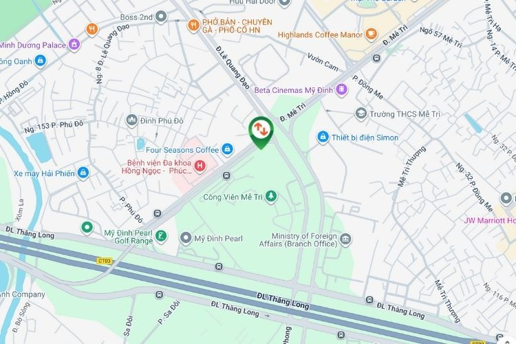 Map - Horizontal Unipole Billboard at Chau Van Liem – Me Tri Intersection, Nam Tu Liem, Ha Noi City