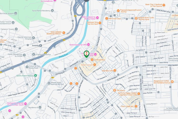 Map - Overhead Bridge Billboard at Jalan Klang Lama, Kuala Lumpur (near Lucky Plaza (OUG))