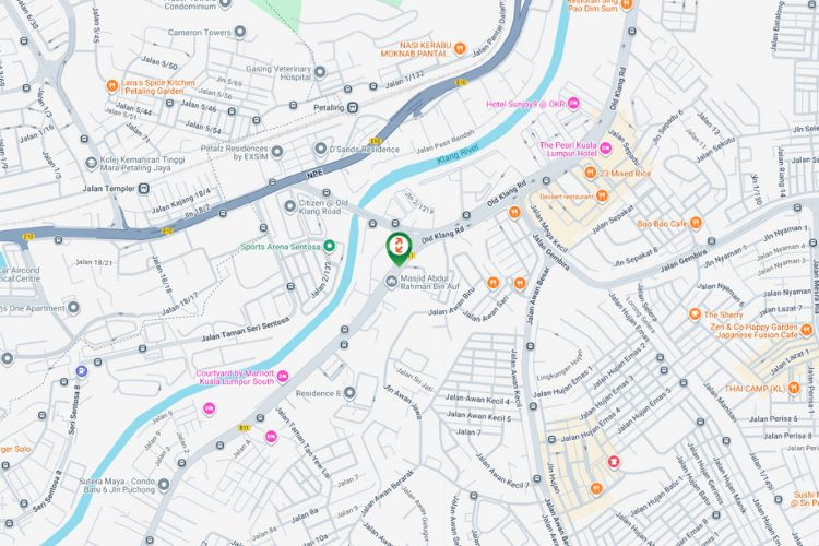 Map - Overhead Bridge Billboard at Jalan Puchong, Kuala Lumpur