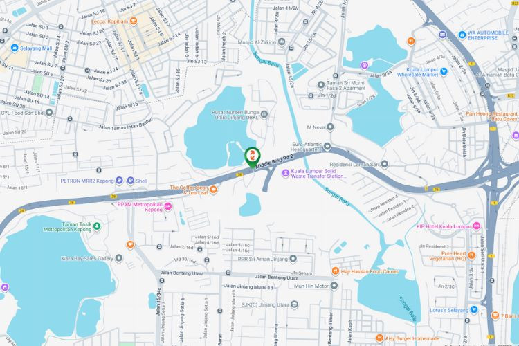 Map - Overhead Bridge Billboard at MRR2 Highway, Kuala Lumpur