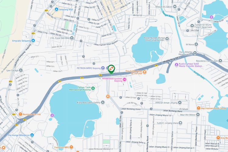 Map - Overhead Bridge Billboard at MRR2 Highway Expressway, Kepong, Kuala Lumpur