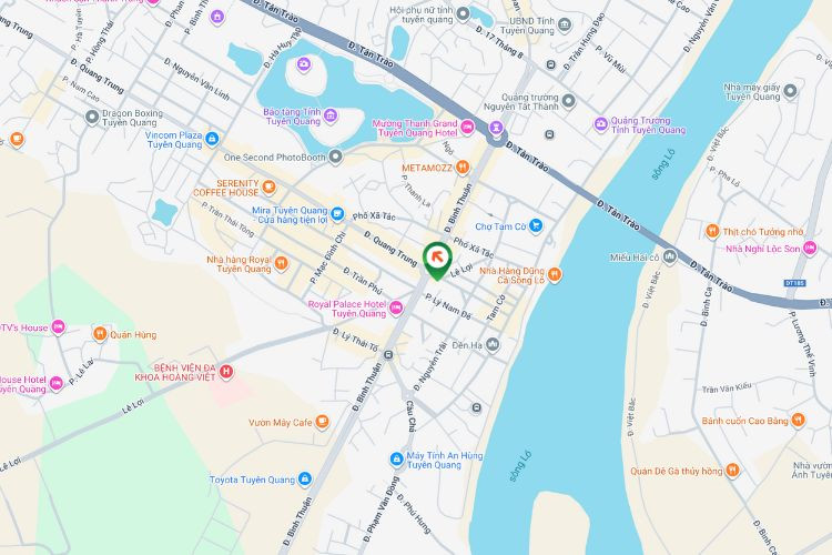 Map - Horizontal Wall-mounted Pano Billboard at Quang Trung – Truong Chinh Intersection, Minh Xuan, Tuyen Quang