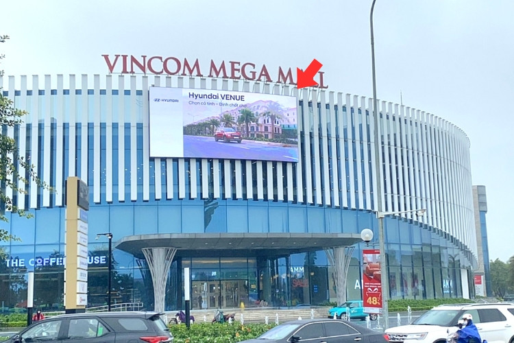 1 Sided Horizontal LED facade Billboard at Vinhomes Smart City Urban Area, Xuan Phuong Ward, Ha Noi City (Vinhomes Smart City Tay Mo)
