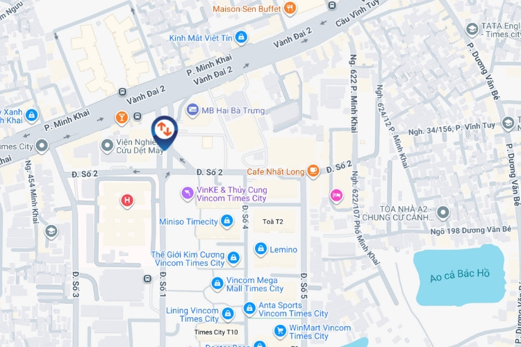 Map - Horizontal LED Unipole Billboard at 458 Minh Khai, Bach Mai Ward, Ha Noi City (Main entrance of Time City and Park Hill residential area)