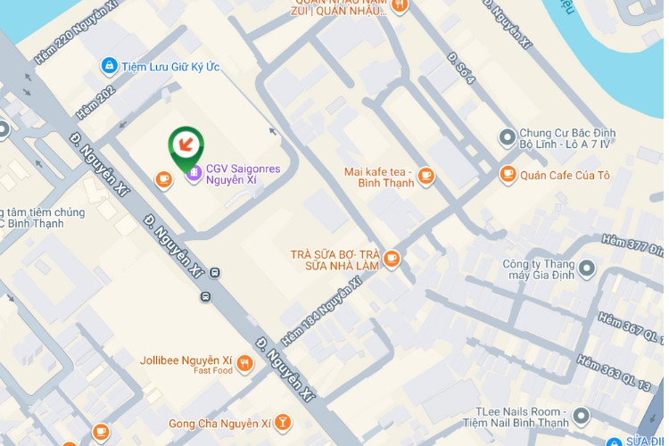 Map - Horizontal Digital Screen Billboard at 188 Nguyen Xi Street, Binh Thanh Ward, Ho Chi Minh City (Vincom Plaza Saigonres)