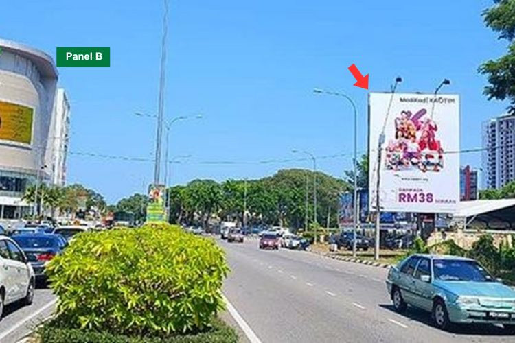 Vertical Minipole Billboard at Darul Aman Highway / Jalan Teluk Wanjah, Alor Setar, Kedah (near Aman Central)
