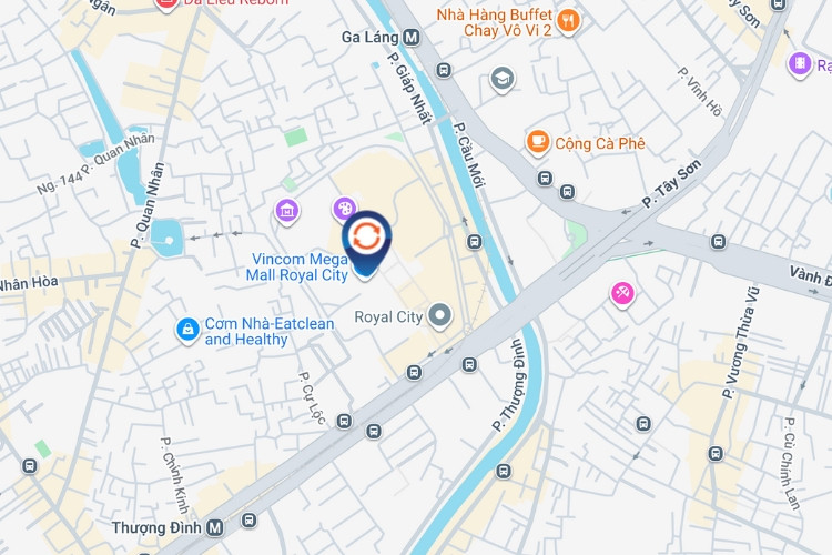 Map - Horizontal Digital Screen Billboard at 72A Nguyen Trai, Khuong Dinh Ward, Ha Noi City (Vincom Mega Mall Royal City)