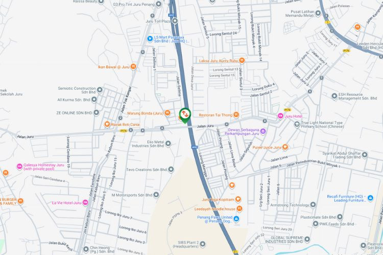 Map - Horizontal Spectacular Billboard at NSE KM146.5, Juru, Seberang Perai, Penang