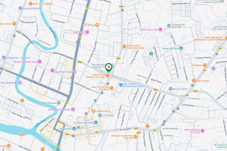 Map - Free Standing Billboard at Bulatan Telok Wanjah, Alor Setar, Kedah (next to Chinese Temple near Aman Central)