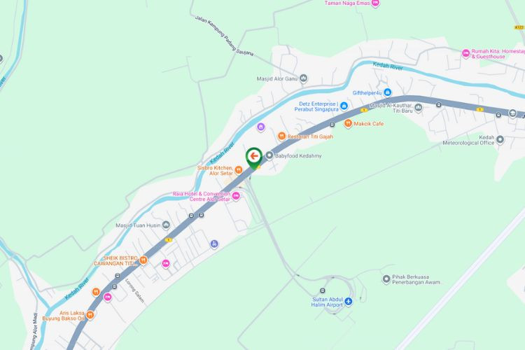 Map - Free Standing Billboard at Jalan Anak Bukit, Alor Setar, Kedah (entering Sultan Abdul Halim Airport)