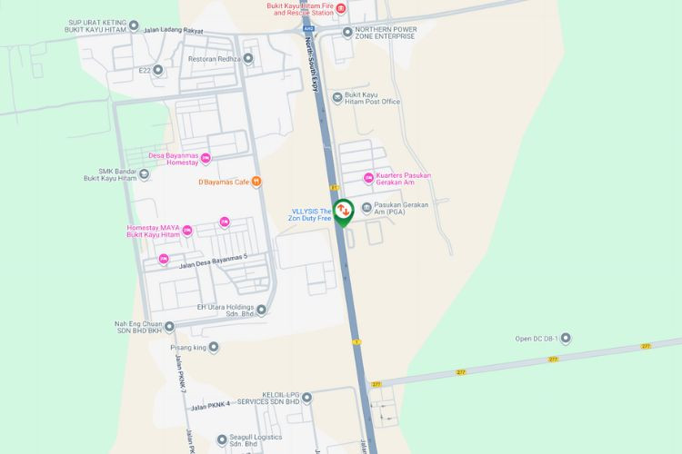 Map -  Vertical Minipole Billboard at NSE KM2.4, Bukit Kayu Hitam, Kedah (near Thailand Saodao Checkpoint)