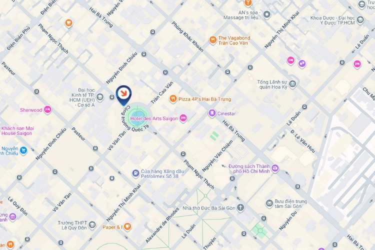 Map -  Horizontal LED Wall Cladding Billboard at 11-11A Pham Ngoc Thach Street, Xuan Hoa Ward, Ho Chi Minh City