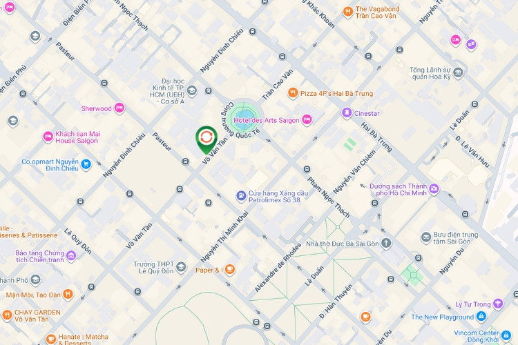 Map - Vertical E-tower Panel Billboard at 06 Vo Van Tan, Ward 6, Ho Chi Minh City