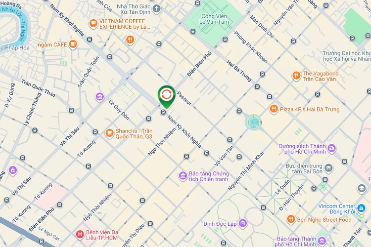 Map - Vertical E-tower Panel Billboard at 218 Nam Ki Khoi Nghia, Vo Thi Sau Ward, Ho Chi Minh City