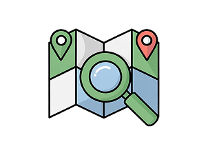 Map with location pin icon