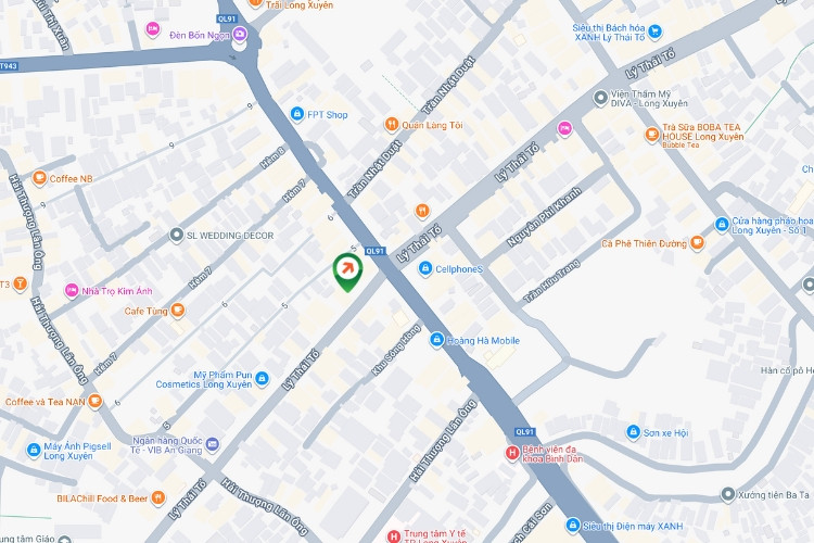 Map-  Horizontal Wallscape Billboard at 290 Ly Thai To Street, Long Xuyen Ward, An Giang