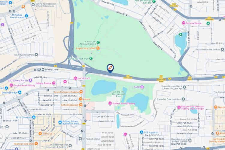 map - Digital Gantry Billboard at Federal Highway KM19.8, Shah Alam, Selangor (before Subang Interch