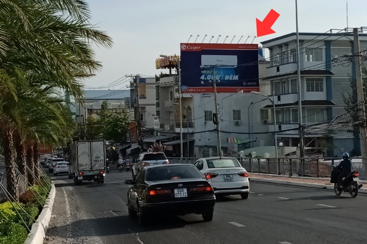 Day view- Horizontal Wallscape Billboard at Ganh Hao Bridge, Dam Doi, Ca Mau