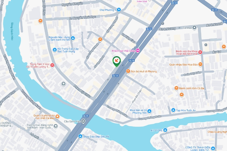 Map- Horizontal Wallscape Billboard at Ganh Hao Bridge, Dam Doi, Ca Mau