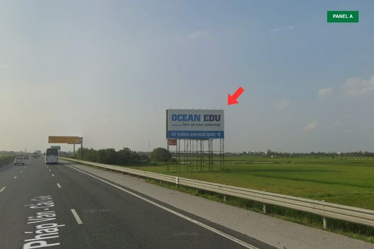 Iron frame billboard Billboard at Kilometer Marker H8/200+40, Thuong Tin, Ha Noi City