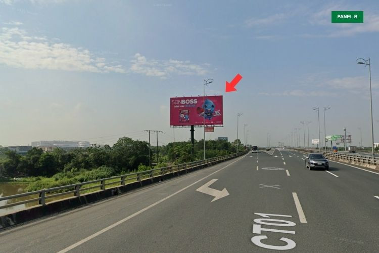 Horizontal Unipole Billboard at Liem Tuyen Toll Station, Liem Tuyen, Ninh Binh