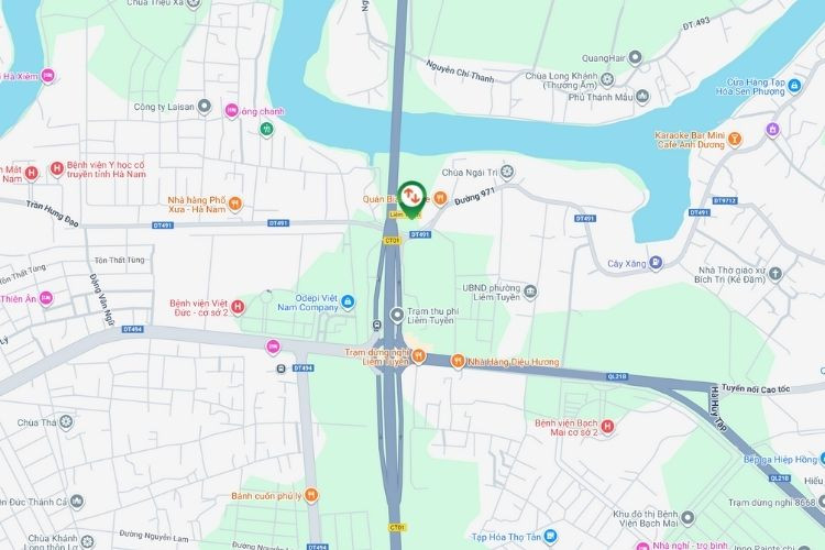 Map - Horizontal Unipole Billboard at Liem Tuyen Toll Station, Liem Tuyen, Ninh Binh