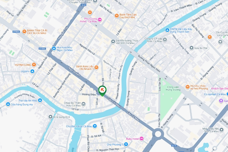 Map- Horizontal Wallscape Billboard at Ngo Quyen Intersection, Tan Thanh Ward, Ca Mau (At the foot of Ca Mau Bridge)