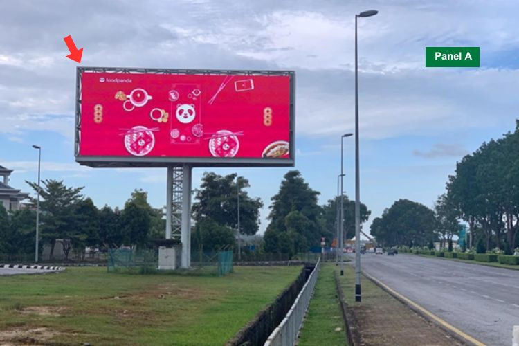 2 Sided Horizontal Digital Screen Billboard at Taman Heritage, Kuching, Sarawak