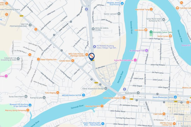 Map - Horizontal Digital Screen Billboard at Taman Heritage, Kuching, Sarawak