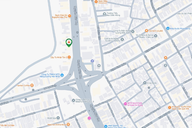 Map- Horizontal Wallscape Billboard at 592 Nguyen Huu Tho, Cam Le Ward, Da Nang City