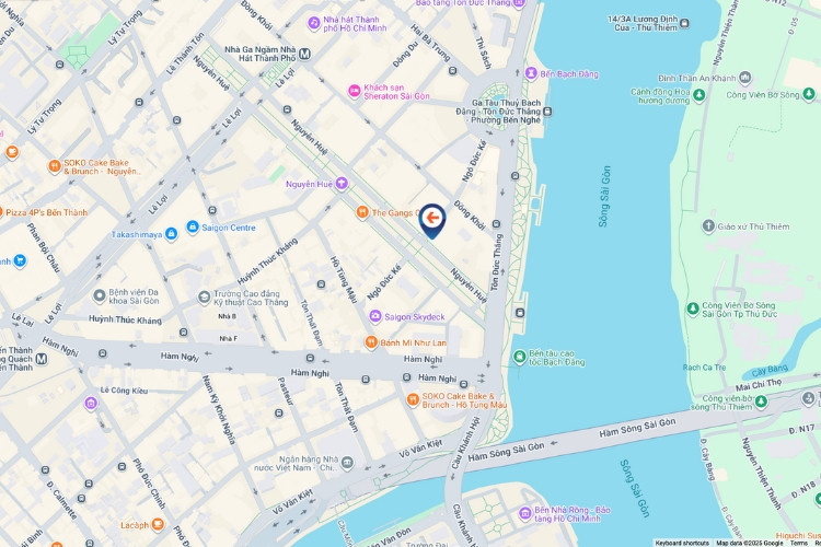 Map - Horizontal Curved LED screen Billboard at Nguyen Hue Walking Street, 12 Bis Nguyen Hue, Ha Noi City