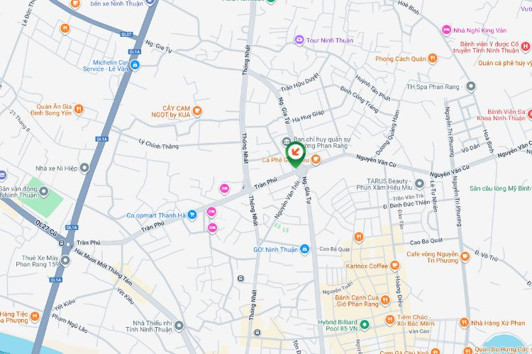 Map - Horizontal Wall-mounted Pano Billboard at 1-3 Tran Phu, Phan Rang, Khanh Hoa