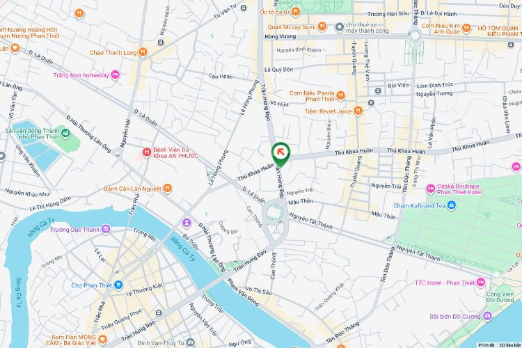 Map - Horizontal Wall-mounted Pano Billboard at 285 Tran Hung Dao, Phan Thiet, Lam Dong