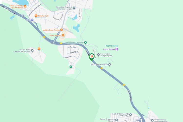 Map - Horizontal Spectacular Billboard at Jalan Rawang, Rawang, Selangor