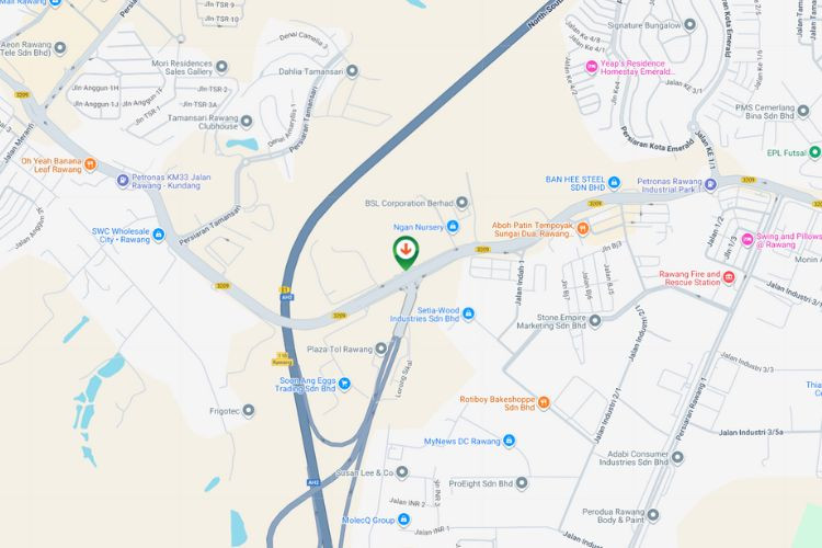 Map - Free Standing Billboard at Jalan Batu Arang, Rawang, Selangor (after Plaza Tol Rawang)