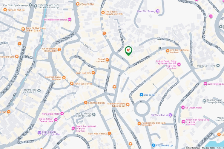 Map- Horizontal Wallscape Billboard at Phan Boi Chau- Nguyen Van Troi T-Junction, Xuan Huong Ward, Lam Dong