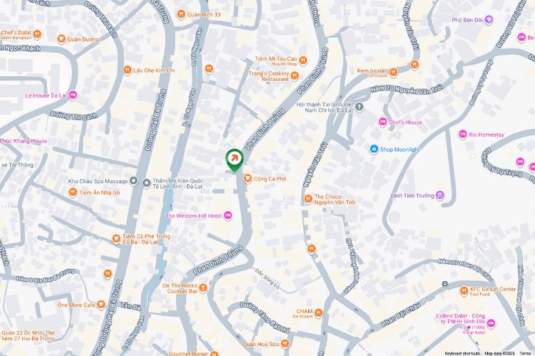 Map- Horizontal Wallscape Billboard at 155 Phan Dinh Phung, Xuan Huong Ward, Lam Dong